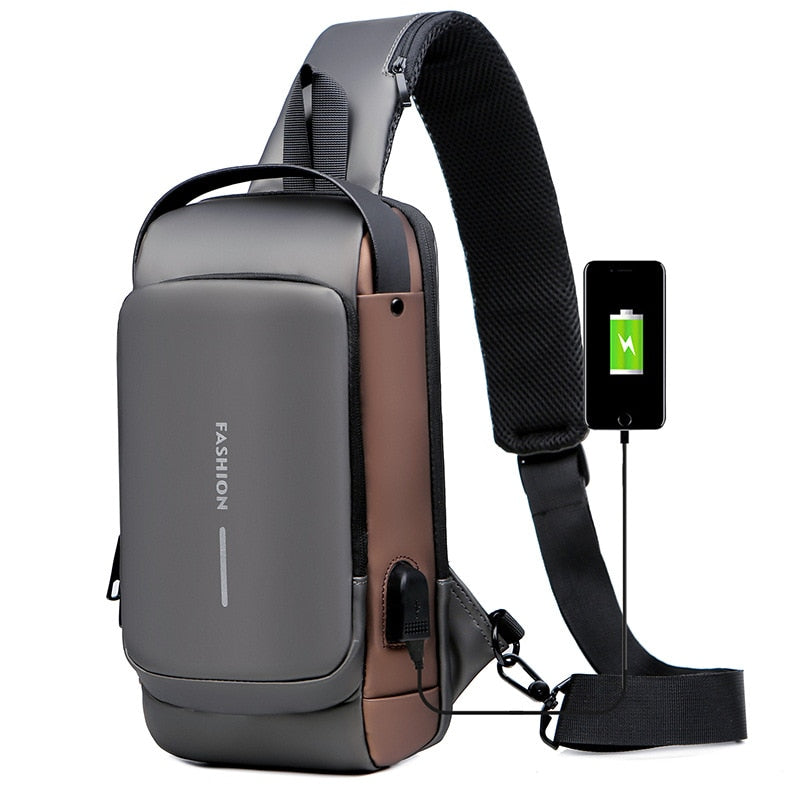 Mochila de Ombro Transversal Compacta USB - DAKA